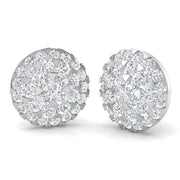 4.0Ct Lab & Natural Diamond Cluster Stud Earrings in 10K/14K gold and platinum with certified lab-grown or natural diamonds