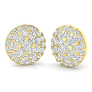 4.0Ct Lab & Natural Diamond Cluster Stud Earrings in 10K/14K gold and platinum with certified lab-grown or natural diamonds