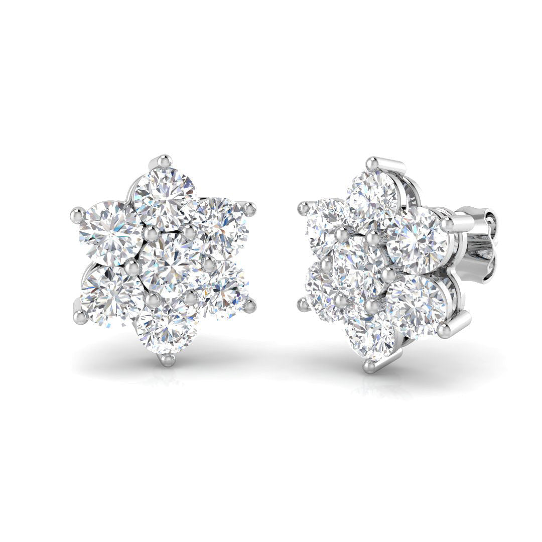 Blenheim Diamond Earring 3 ct Platinum, , , Yellow & in 10K/14K gold and platinum with certified lab-grown or natural diamonds