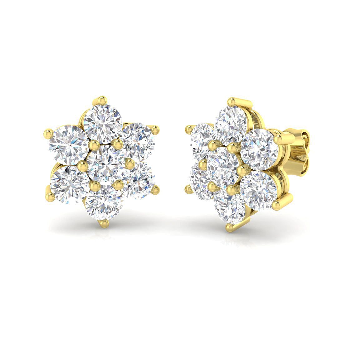 Blenheim Diamond Earring 3 ct Platinum, , , Yellow & in 10K/14K gold and platinum with certified lab-grown or natural diamonds