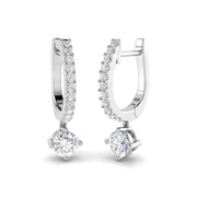 Dairn Gold Drop & Trilogy Diamond Earrings - 0.5ct to 9.5ct Luxury in 10K/14K gold and platinum with certified lab-grown or natural diamonds