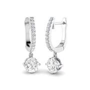 Diamond Drop Earrings in 10K/14K gold and platinum with certified lab-grown or natural diamonds