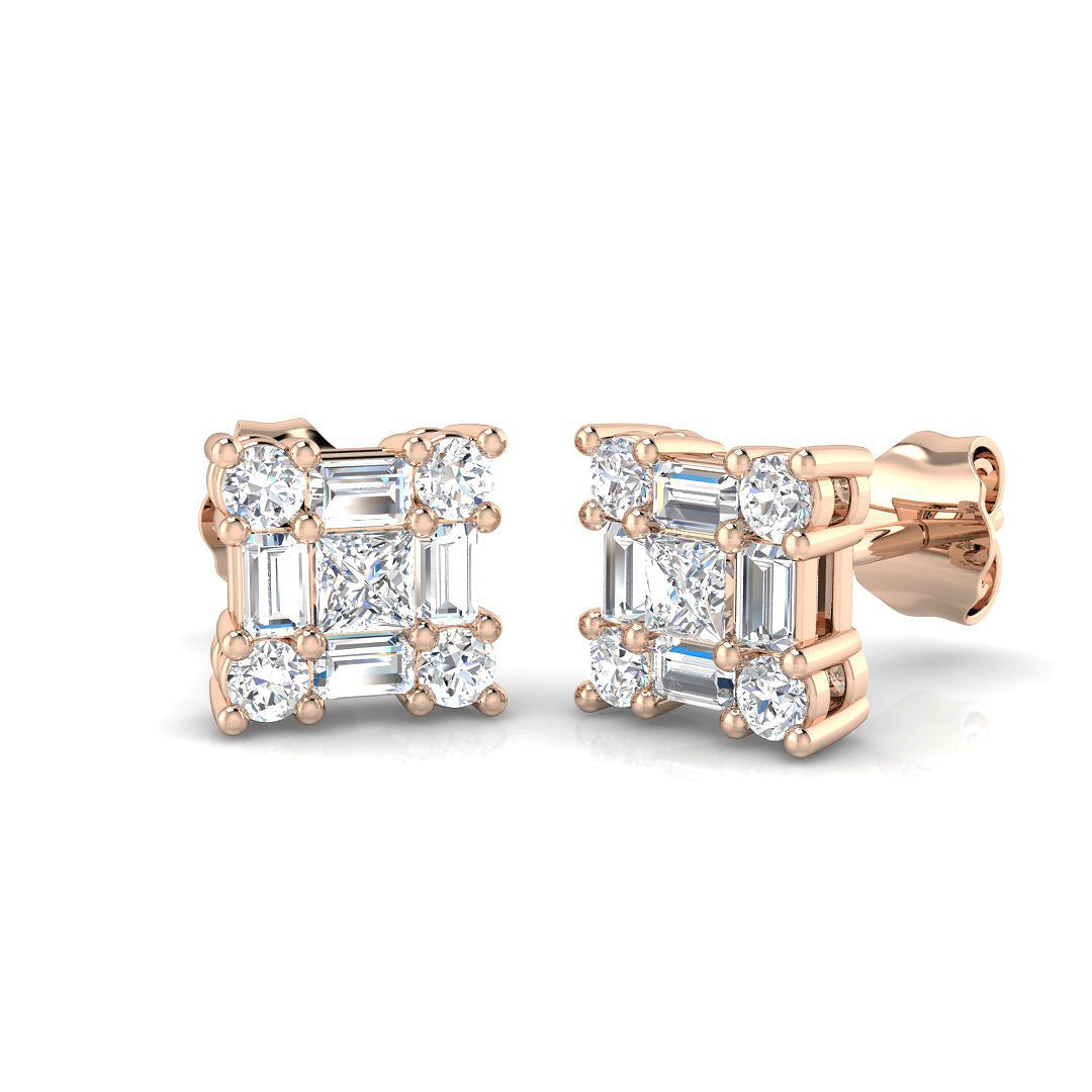 Dainty Diamond Earring 0.75 ct Platinum, , , Yellow & in 10K/14K gold and platinum with certified lab-grown or natural diamonds