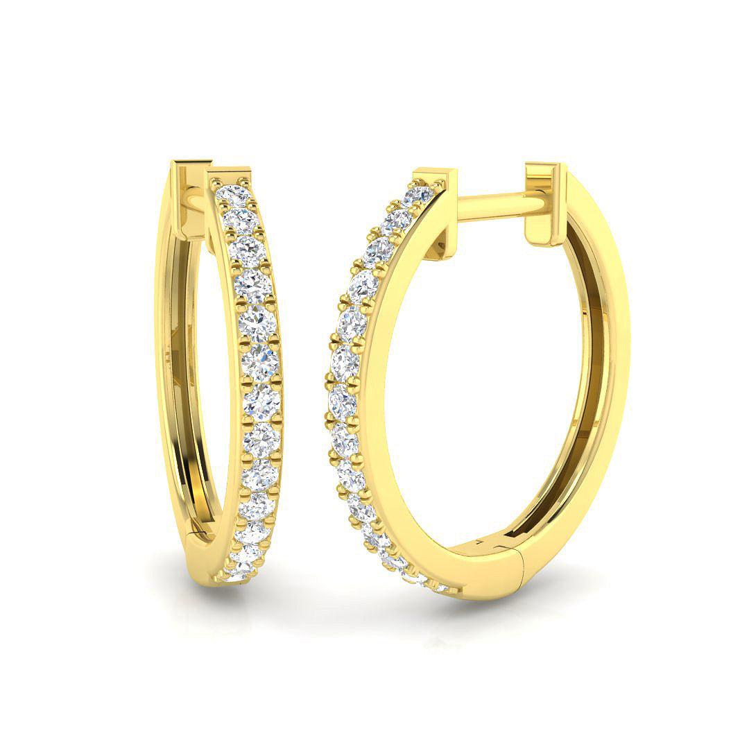 Fine Thread Diamond Earring 0.5 ct Platinum, , , Yellow & in 10K/14K gold and platinum with certified lab-grown or natural diamonds