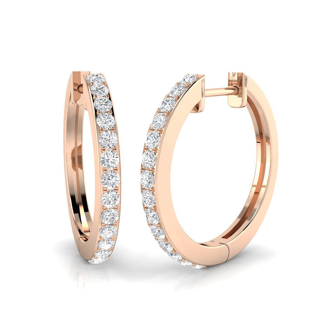Fine Thread Diamond Earring 0.5 ct Platinum, , , Yellow & in 10K/14K gold and platinum with certified lab-grown or natural diamonds