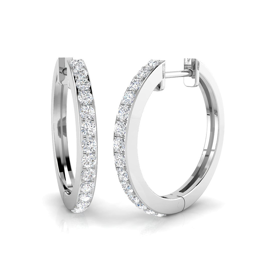 Fine Thread Diamond Earring 0.5 ct Platinum, , , Yellow & in 10K/14K gold and platinum with certified lab-grown or natural diamonds