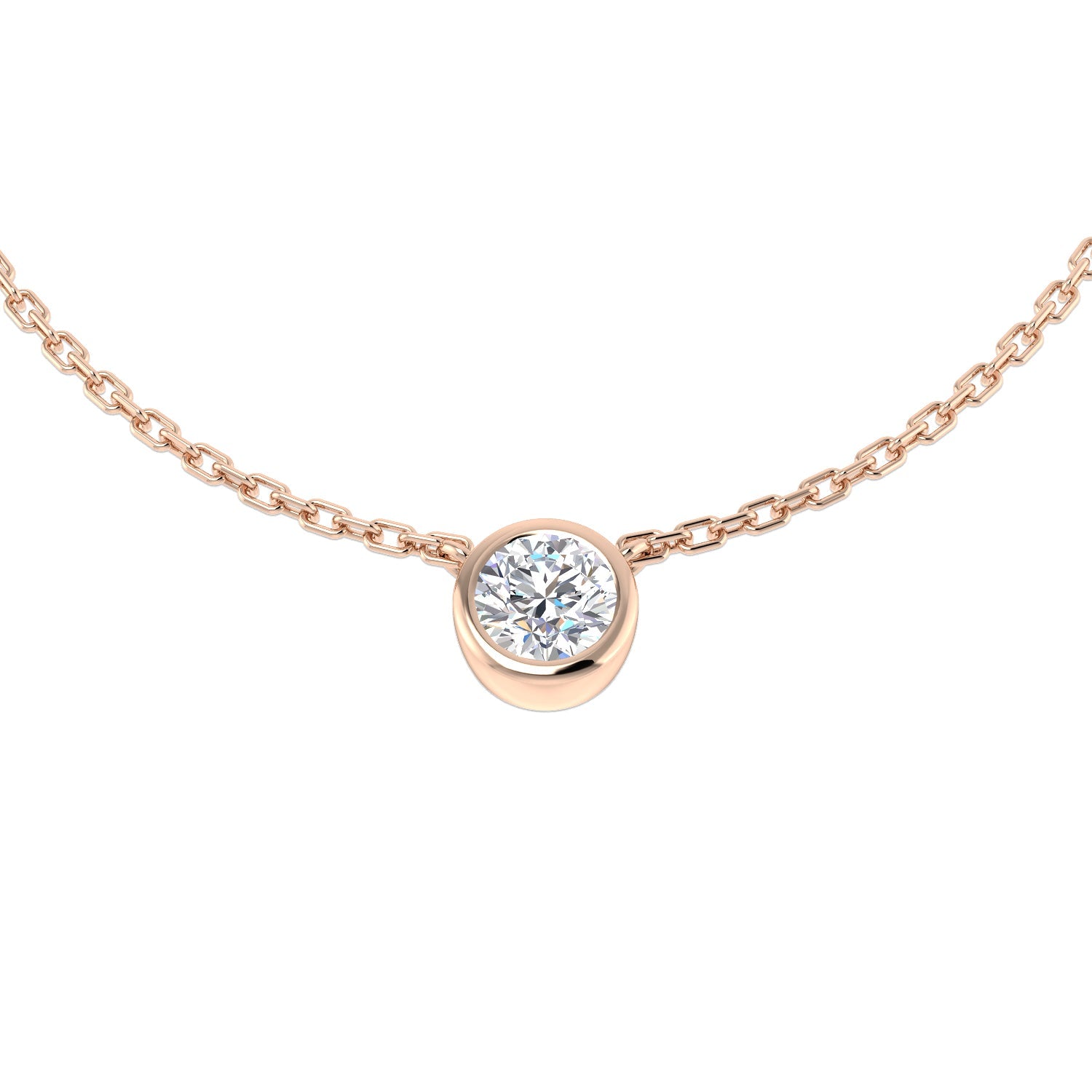 Solitaire Diamond Necklace 0.2ct 0.33ct Gold in 10K/14K gold and platinum with certified lab-grown or natural diamonds