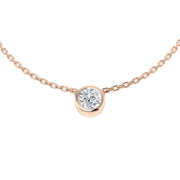 Solitaire Diamond Necklace 0.2ct 0.33ct Gold in 10K/14K gold and platinum with certified lab-grown or natural diamonds