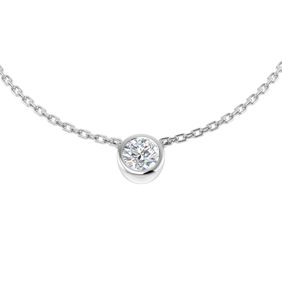 Solitaire Diamond Necklace 0.2ct 0.33ct Gold in 10K/14K gold and platinum with certified lab-grown or natural diamonds