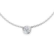 Solitaire Diamond Necklace 0.2ct 0.33ct Gold in 10K/14K gold and platinum with certified lab-grown or natural diamonds