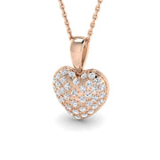 Diamond Heart Pendant in 10K/14K gold and platinum with certified lab-grown or natural diamonds