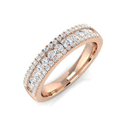 Diamond Half Eternity Ring in 10K/14K gold and platinum with certified lab-grown or natural diamonds
