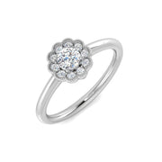 Lab-Grown Diamond Cluster Ring 0.3 in 10K/14K gold and platinum with certified lab-grown or natural diamonds