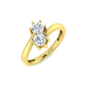 Lab-Grown 2-Stone Diamond Engagement Ring in 10K/14K gold and platinum with certified lab-grown or natural diamonds