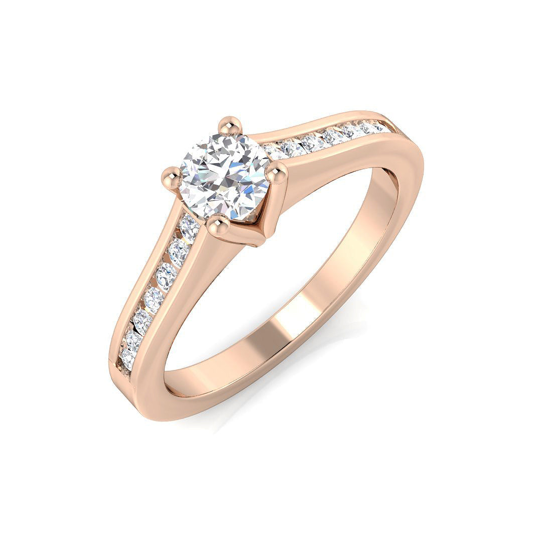 Diamond Okehampton Engagement Ring in 10K/14K gold and platinum with certified lab-grown or natural diamonds