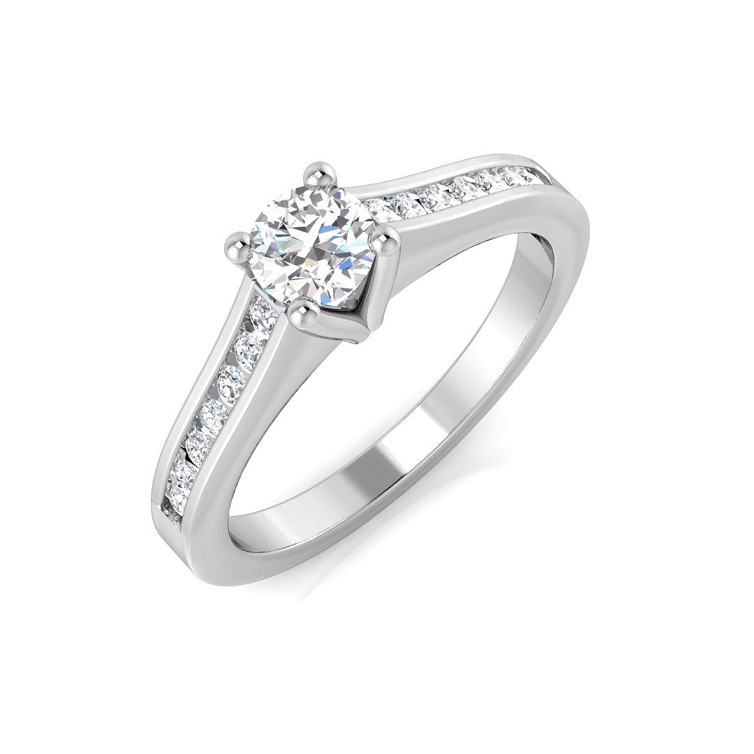 Diamond Okehampton Engagement Ring in 10K/14K gold and platinum with certified lab-grown or natural diamonds