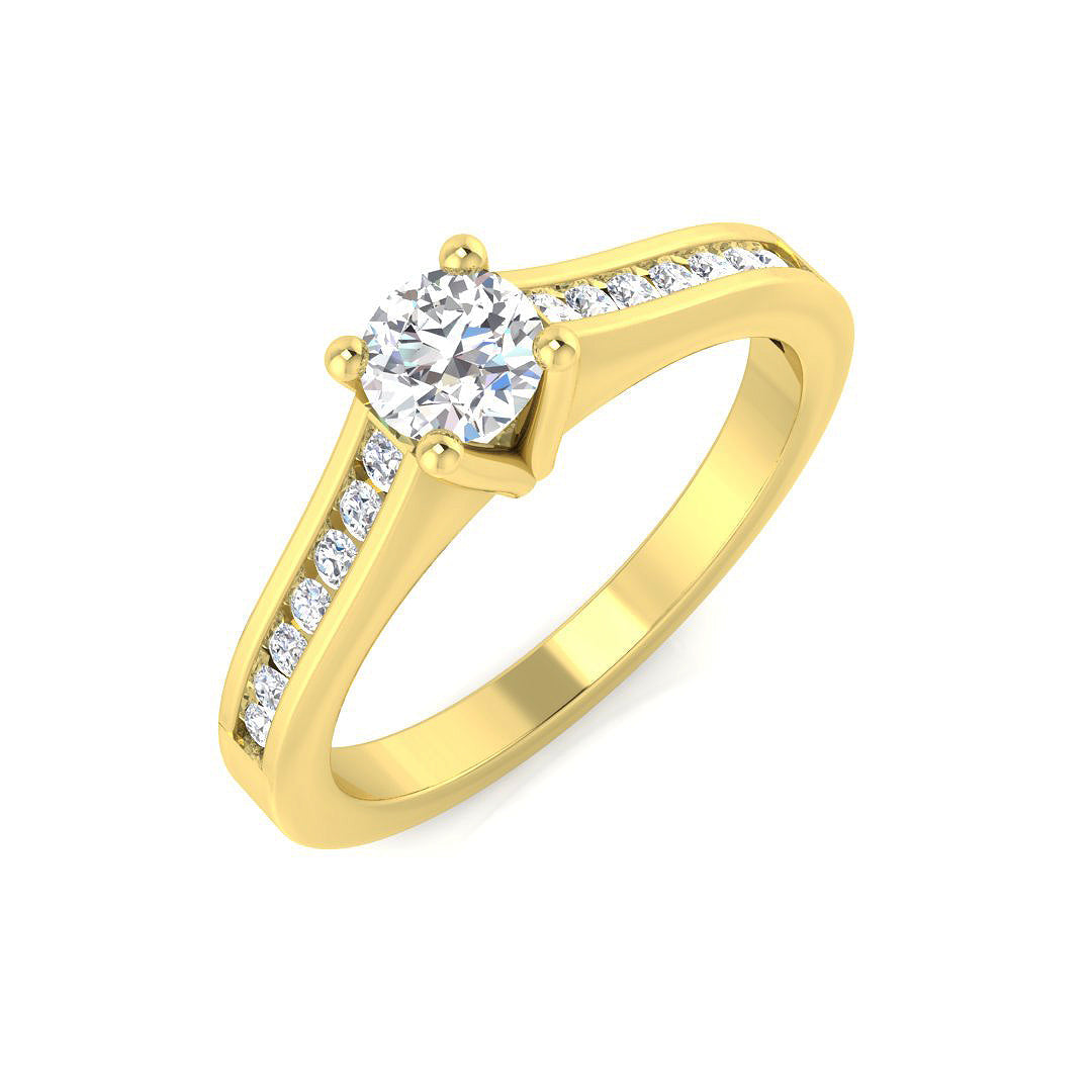 Diamond Okehampton Engagement Ring in 10K/14K gold and platinum with certified lab-grown or natural diamonds