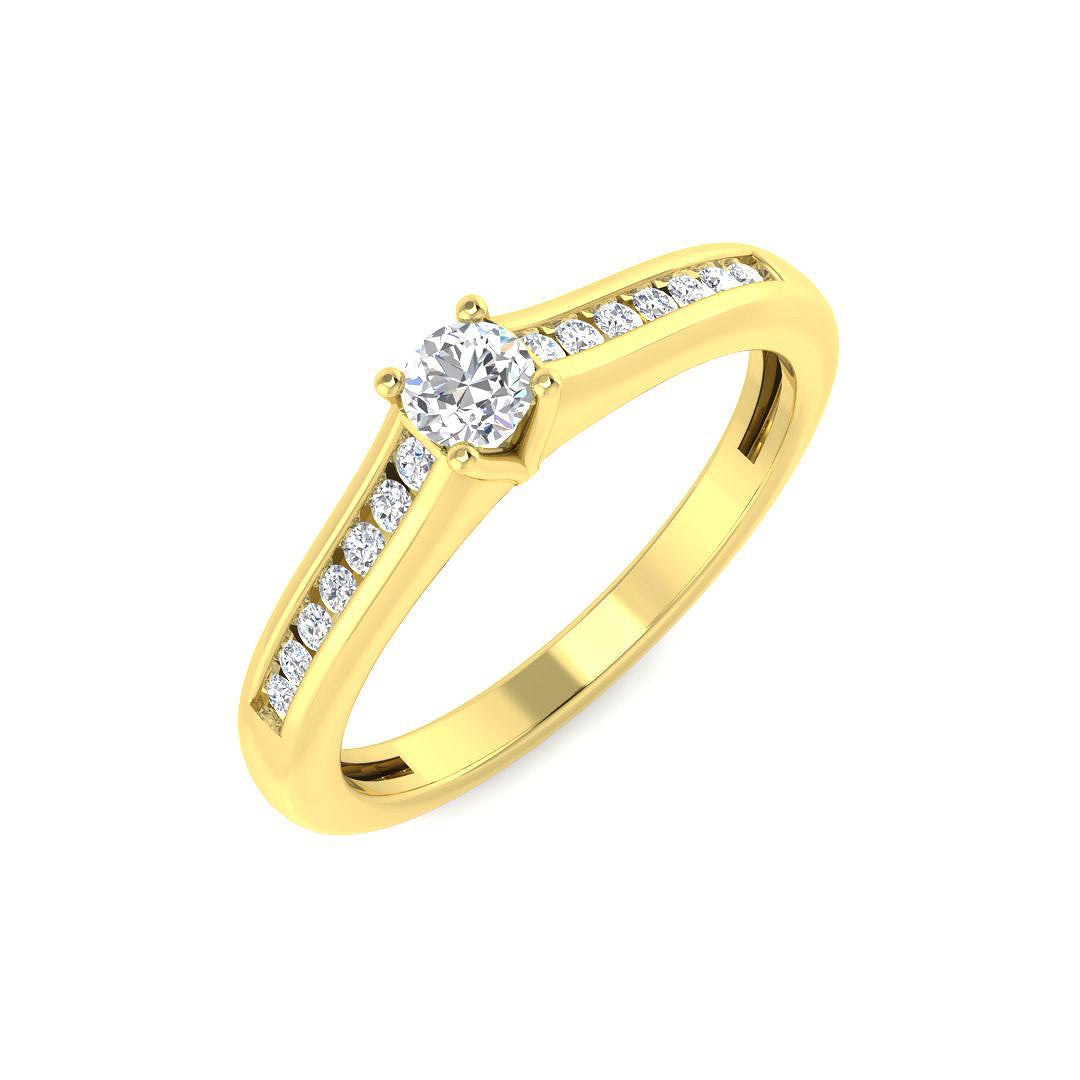 Diamond Okehampton Engagement Ring in 10K/14K gold and platinum with certified lab-grown or natural diamonds