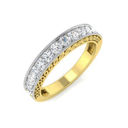 Diamond Half Eternity Ring in 10K/14K gold and platinum with certified lab-grown or natural diamonds