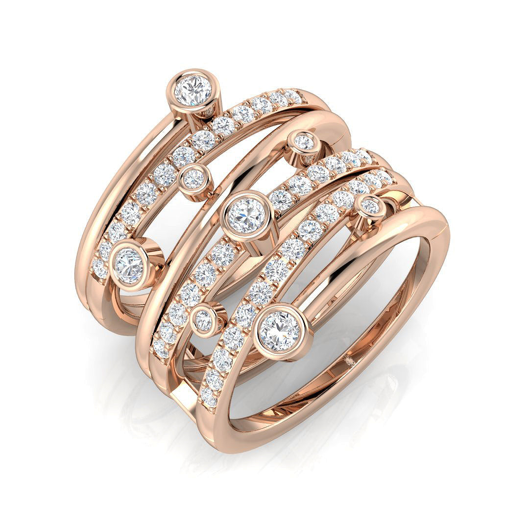 Lab-Grown Diamond Fancy Ring in 10K/14K gold and platinum with certified lab-grown or natural diamonds