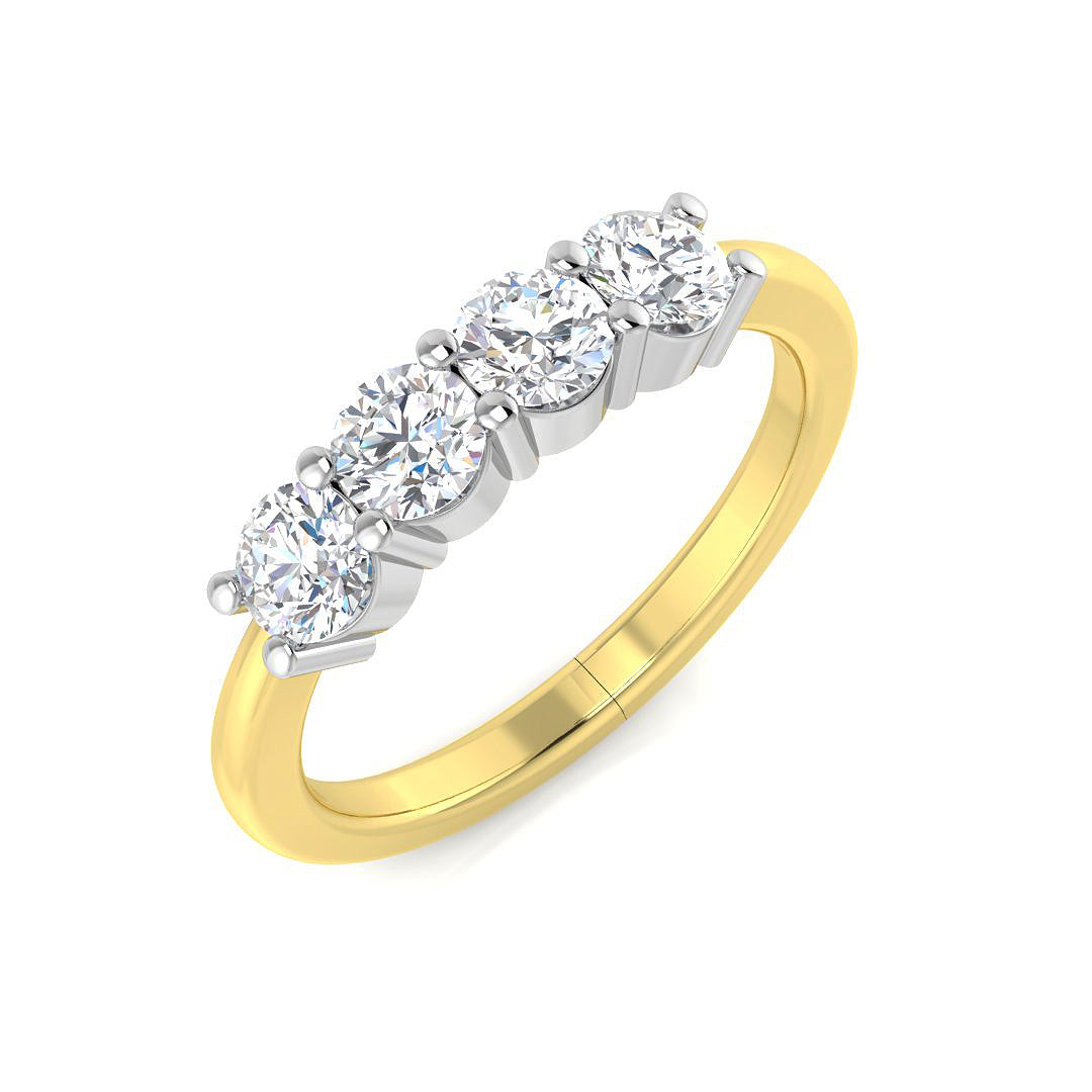 Diamond Berkeley 4 Stone Ring in 10K/14K gold and platinum with certified lab-grown or natural diamonds