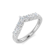 Lab-Grown Diamond Half Eternity Ring Claw Set Wedding Band UK Hallmarked in 10K/14K gold and platinum with certified lab-grown or natural diamonds