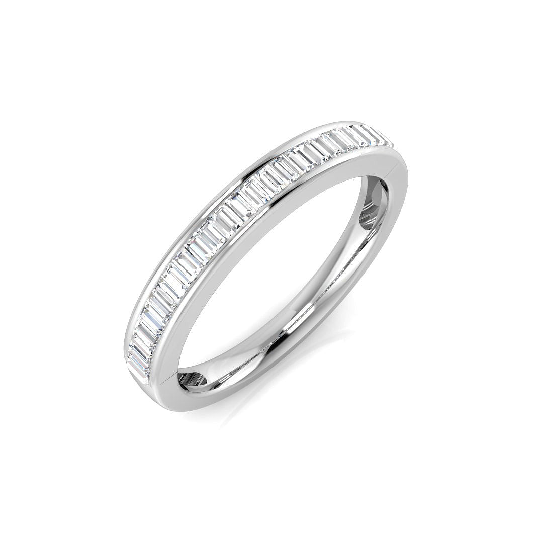 Diamond Half Eternity Ring in 10K/14K gold and platinum with certified lab-grown or natural diamonds