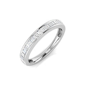 Diamond Half Eternity Ring in 10K/14K gold and platinum with certified lab-grown or natural diamonds