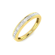 Diamond Half Eternity Ring in 10K/14K gold and platinum with certified lab-grown or natural diamonds
