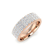 1.0Ct Round Diamond Half Eternity Ring For Her in 10K/14K gold and platinum with certified lab-grown or natural diamonds
