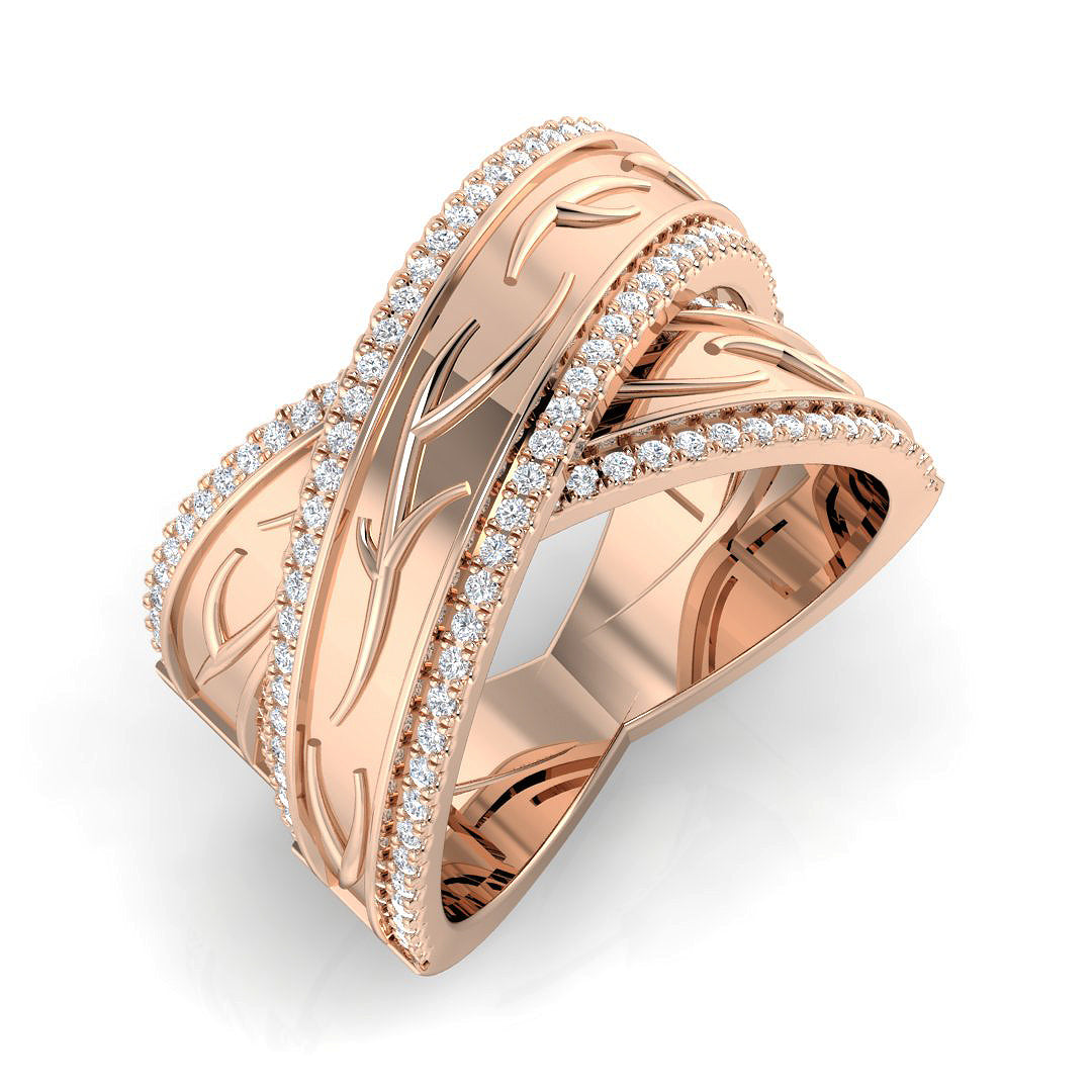 Diamond kheffield Fancy Ring in 10K/14K gold and platinum with certified lab-grown or natural diamonds