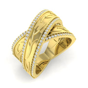 Diamond kheffield Fancy Ring in 10K/14K gold and platinum with certified lab-grown or natural diamonds