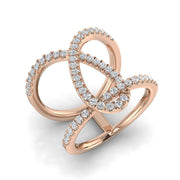 Elegant Statement Diamond Ring in 10K/14K gold and platinum with certified lab-grown or natural diamonds