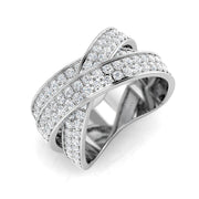 Round Diamond Pave Setting Designer Ring in 10K/14K gold and platinum with certified lab-grown or natural diamonds