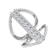 Diamond Fancy Statement Ring in 10K/14K gold and platinum with certified lab-grown or natural diamonds