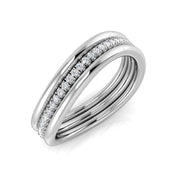 Lab-Grown Diamond Multi-Row Ring in 10K/14K gold and platinum with certified lab-grown or natural diamonds