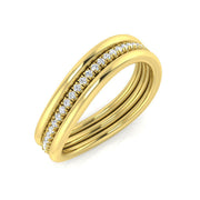 Lab-Grown Diamond Multi-Row Ring in 10K/14K gold and platinum with certified lab-grown or natural diamonds