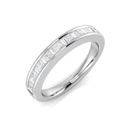 Diamond Half Eternity Ring in 10K/14K gold and platinum with certified lab-grown or natural diamonds