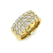 Diamond Baguette & Brilliant Ring in 10K/14K gold and platinum with certified lab-grown or natural diamonds