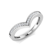 Personalised Diamond Wishbone Ring 0.10ct in 10K/14K gold and platinum with certified lab-grown or natural diamonds