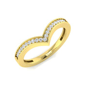 Personalised Diamond Wishbone Ring 0.10ct in 10K/14K gold and platinum with certified lab-grown or natural diamonds