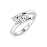 Natural Diamond 3 Stone Ring in 10K/14K gold and platinum with certified lab-grown or natural diamonds