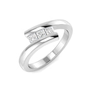 Lab-Grown Diamond 3 Stone Ring in 10K/14K gold and platinum with certified lab-grown or natural diamonds