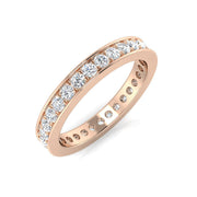 Round Diamond Pave Full Eternity Ring in 10K/14K gold and platinum with certified lab-grown or natural diamonds