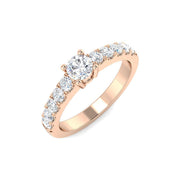 Diamond kwabkea Engagement Ring in 10K/14K gold and platinum with certified lab-grown or natural diamonds