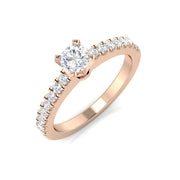 Diamond Chevebibg Engagement Ring in 10K/14K gold and platinum with certified lab-grown or natural diamonds