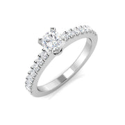 Diamond Chevebibg Engagement Ring in 10K/14K gold and platinum with certified lab-grown or natural diamonds