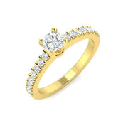 Diamond Chevebibg Engagement Ring in 10K/14K gold and platinum with certified lab-grown or natural diamonds