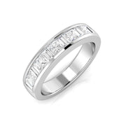 Diamond Half Eternity Ring in 10K/14K gold and platinum with certified lab-grown or natural diamonds