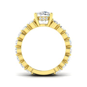 Double-Row Round Diamond Statement Ring in 10K/14K gold and platinum with certified lab-grown or natural diamonds